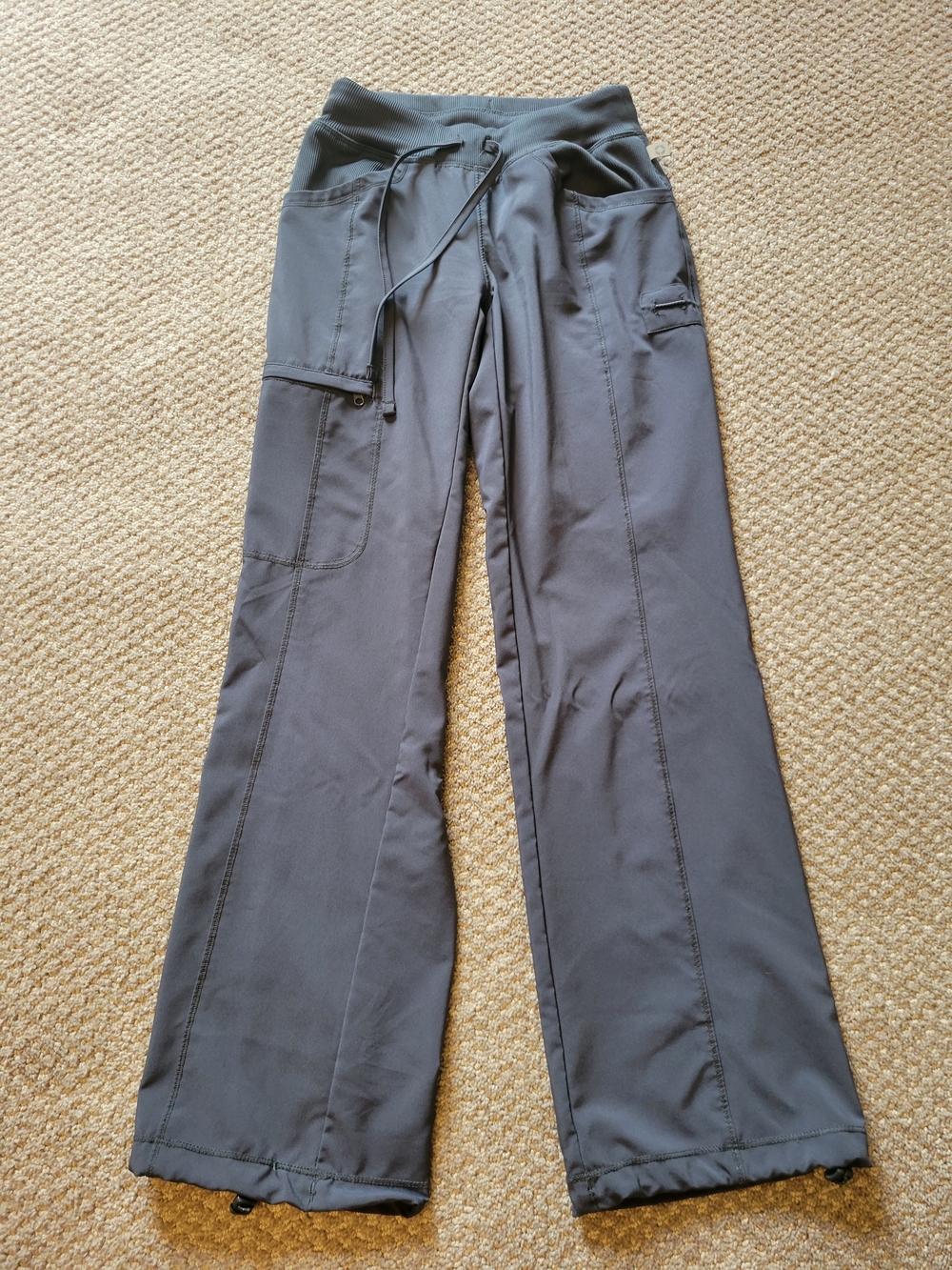 Cherokee Gray Drawstring Flare Cargo Pants
